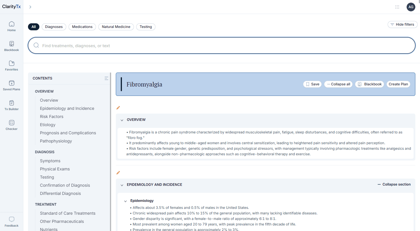 Diagnoses & Treatments