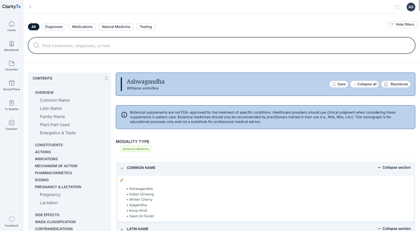 Diagnoses & Treatments