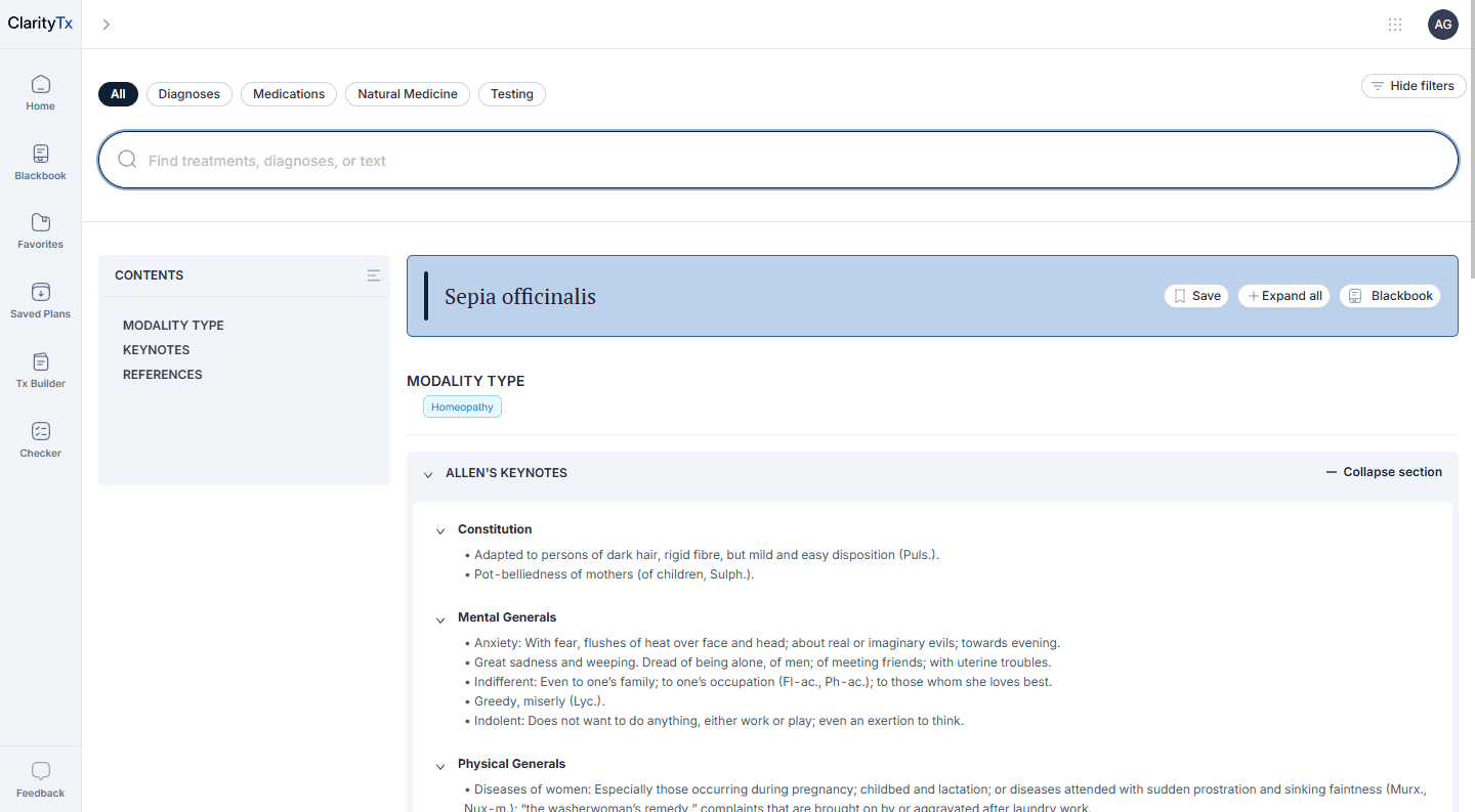 Diagnoses & Treatments