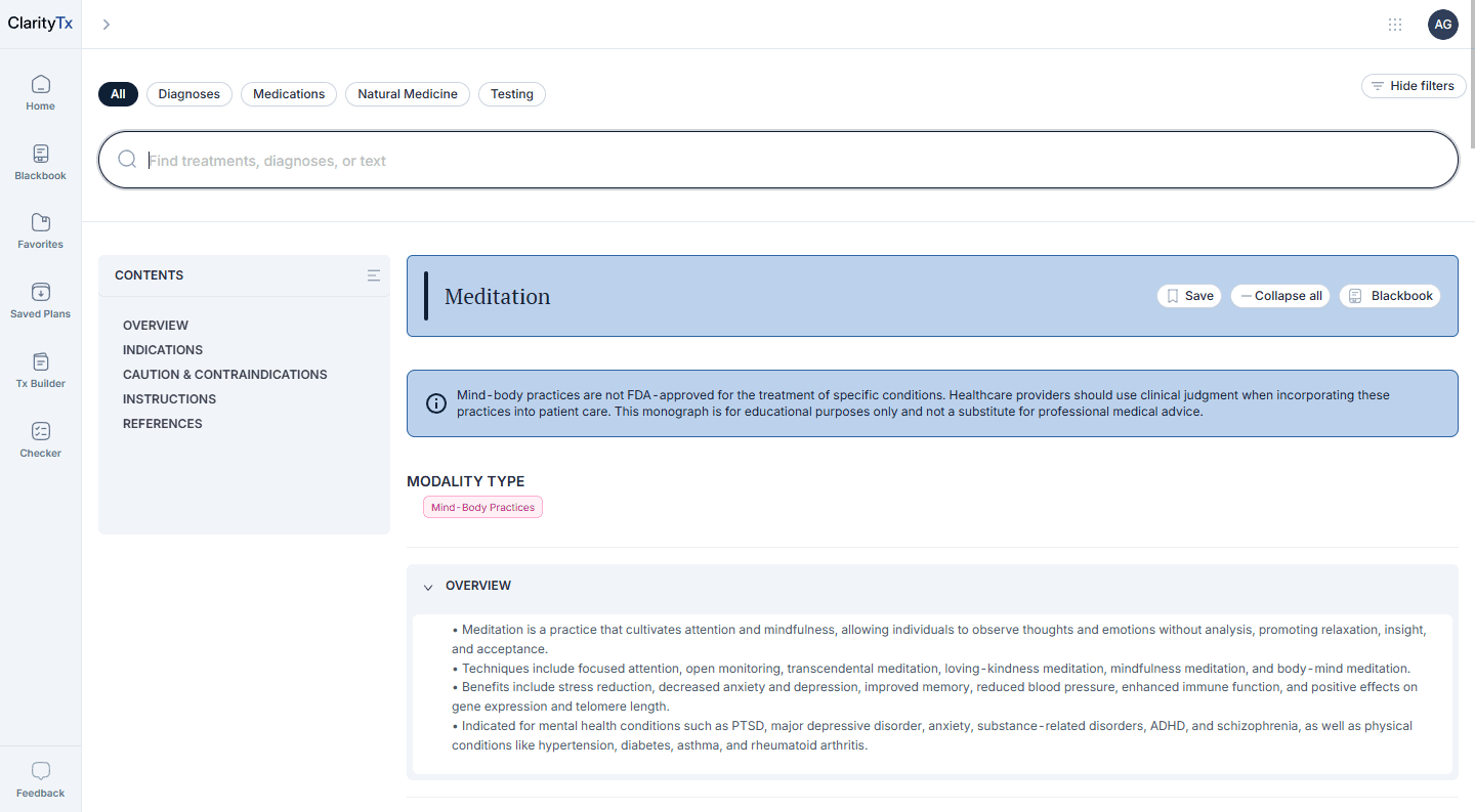 Diagnoses & Treatments