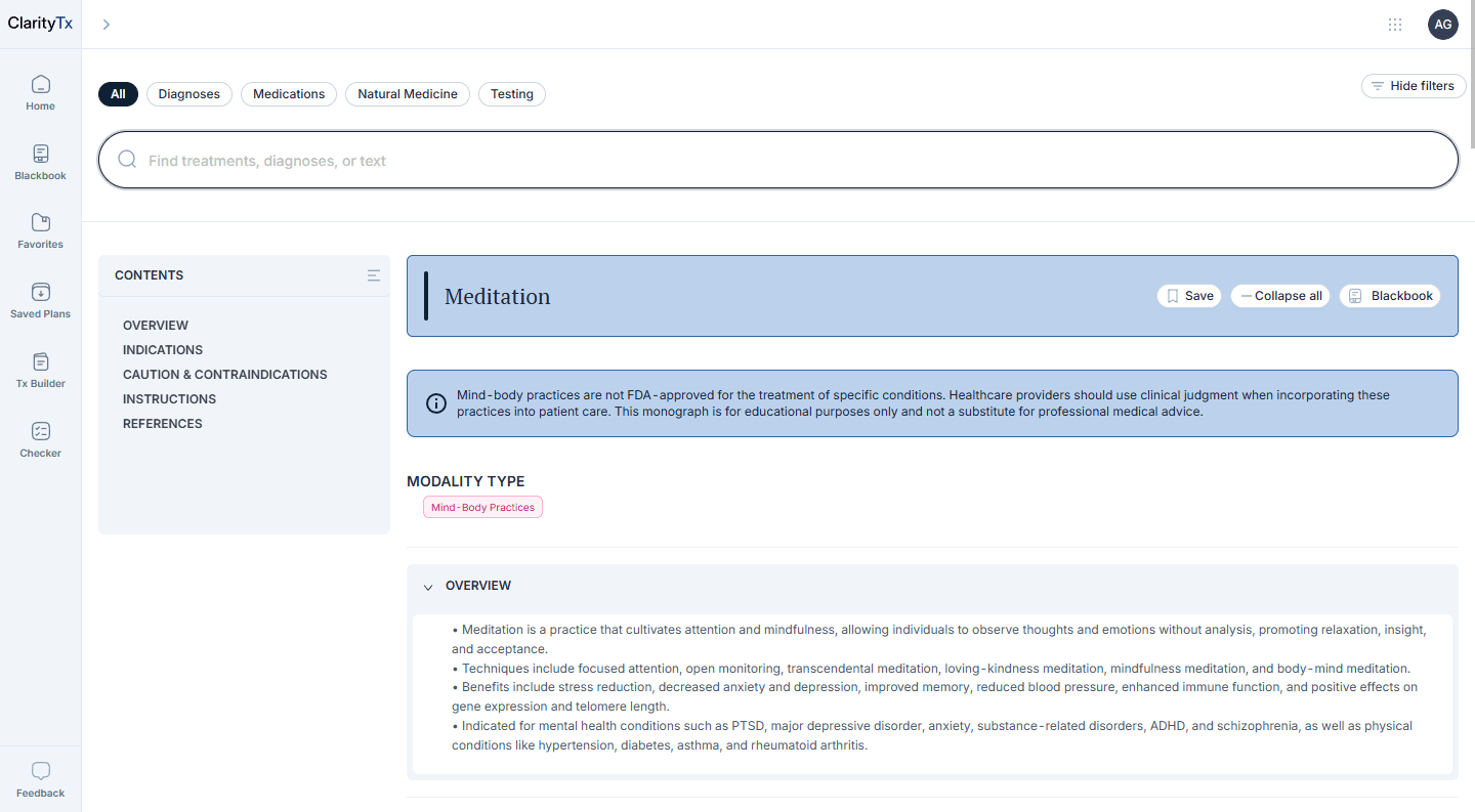 Diagnoses & Treatments