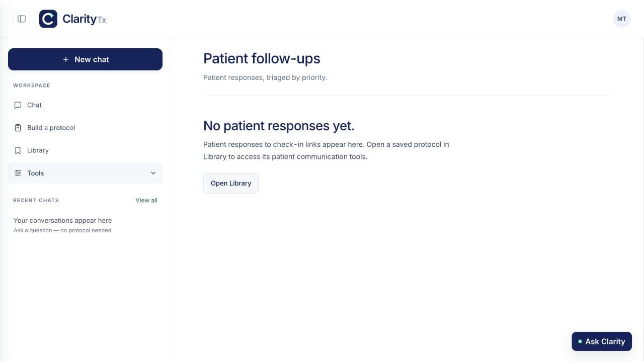 Patient check-ins and follow-up responses
