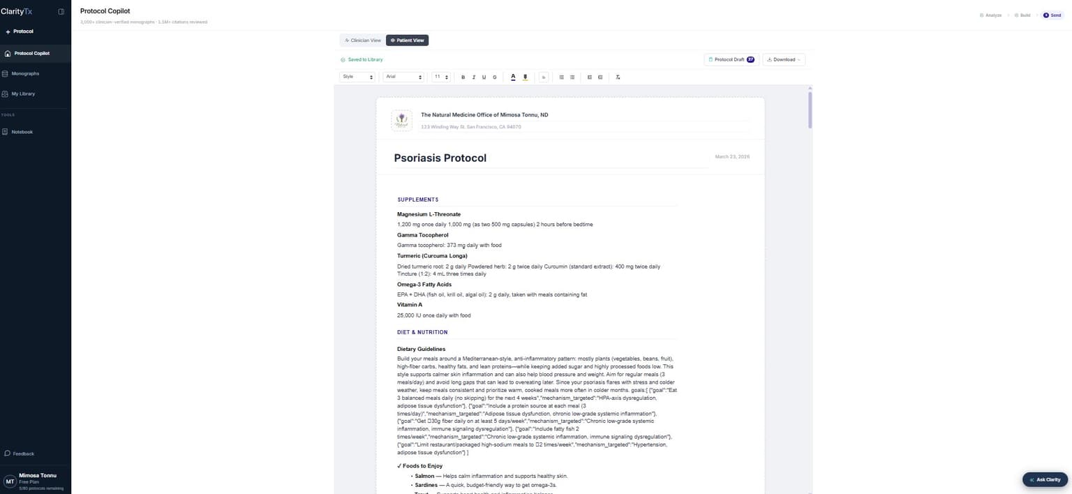 Patient-ready shareable protocol